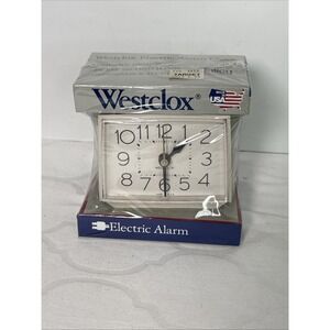 Westclox 22189 Bold ll Electric Alarm Clock White Made In USA New in Package VTG